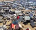 اندلع حريق في خيمة تؤوي نازحين داخل مخيم النصيرات