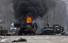 النار تلتهم عربات وآليات للجيش الروسي
