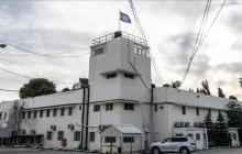 المقر المغلق لوكالة الأمم المتحدة لغوث وتشغيل اللاجئين الفلسطينيين (أونروا) في حي الشيخ جراح بالقدس