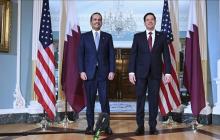 رئيس الوزراء وزير خارجية قطر محمد آل ثاني، ووزير الخارجية الأمريكي، ماركو روبيو