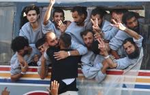 وصول أسرى إلى مستشفى شهداء الأقصى (أرشيف)