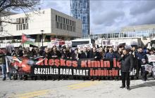 جانب من التظاهرة التي نظمتها منصة "أنقرة للتضامن مع فلسطين"، تنديداً بخروقات الاحتلال لاتفاق وقف النار