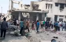 صورة من موقع الضربة الأمريكية المميتة التي استهدفت مدرسة ابتدائية للبنات في ميناب في محافظة هرمزجان جنوب إيران