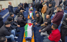 من مراسم تشييع شهداء قرية أبو فلاح الذين قضوا برصاص ميليشيات المستوطنين.