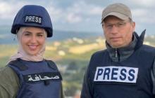الصحافي علي شعيب والصحافية فاطمة فتوني
