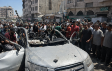 مركبة مدنية قصفتها طائرات الاحتلال - (صورة أرشيفية)