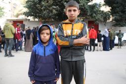 الشقيقان الصغيران جواد وأسامة الهشيم