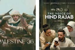 صورة لغلاف فيلمي "هند رجب" و"فلسطين 36"