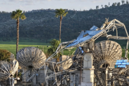 حزب الله يبث مشاهد استهداف محطة الاتصالات الفضائية لجيش الاحتلال