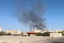 صورة من استهداف إيراني للقواعد الأمريكية في الكويت