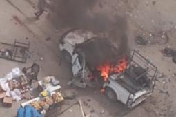 استهداف الاحتلال مركبة شرطة في غزة