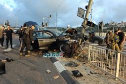 من موقع جريمة الدهس التي استهدفت الطفل محمد الجعبري