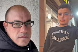 الطفل نعيم الشامي ووالده أحمد