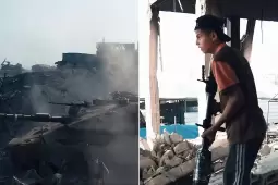 صهيب لُباد.. فتى غزة ابن الـ16 عاما الذي واجه دبابة إسرائيلية