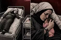 كاميرا تراقب مخاض أسيرة مكبلة.. رضيعة تولد تحت حراسة الاحتلال