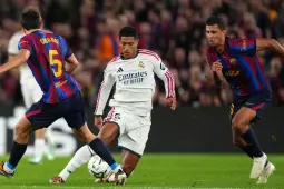 جانب من مباراة الكلاسيكو بين ريال مدريد وبرشلونة