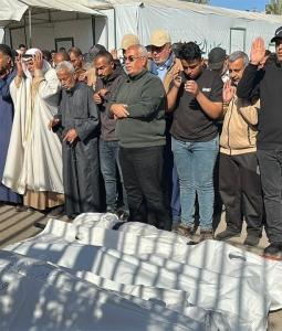 وداع وتشييع  شهداء ارتقوا في قصف الاحتلال غرب خان يونس