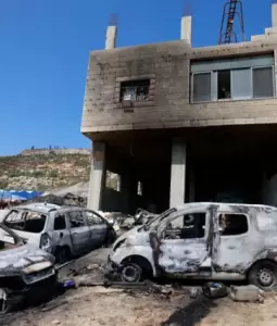 آثار هجوم للمستوطنين على ممتلكات الفلسطينيين - (صورة أرشيفية)