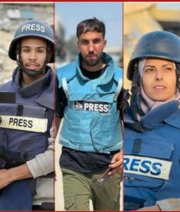 الصحفيين الذين ارتقوا في الغارة الإسرائيلية.