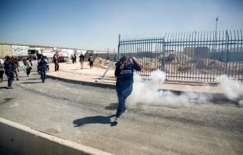 مواجهات بين قوات الاحتلال وفلسطينيين  (أ ف ب)