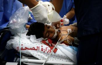 أحد مصابي مسيرة العودة (أ ف ب)