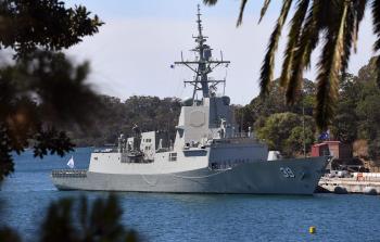 مدمرة حربية أسترالية حيث سرقت معلومات عسكرية (أ ف ب)