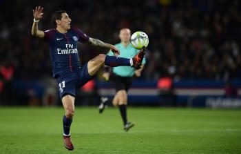 باريس سان جيرمان أُثناء مباراته أمس (أ ف ب)