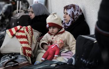 جانب من العمل على معبر رفح مؤخراً (أ ف ب)