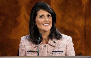 صورة أرشيفية لسفيرة الولايات المتحدة بالأمم المتحدة نيكي هالي 