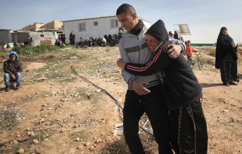 صورة أرشيفية أثناء هدم الاحتلال الإسرائيلي منازل أم الحيران - ( أ ف ب )