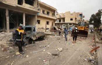 قصف في سوريا (أ ف ب )