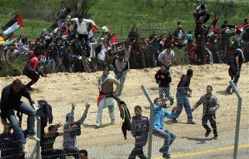 تظاهرة في ذكرى النكبة على الحدود الفلسطينية اللبنانية العام الماضي