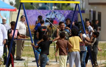 جانب من افتتاح الحديقة - عدسة صحيفة فلسطين