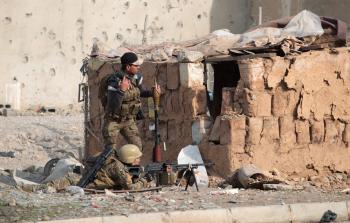 جانب من القوات العراقية المشاركة في المعركة ضد 