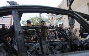 جانب من التفجير (أ ف ب)