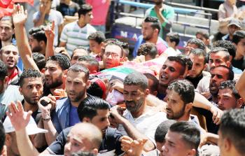 تشييع جثمان الشهيد بكر (تصوير - ياسر فتحي)