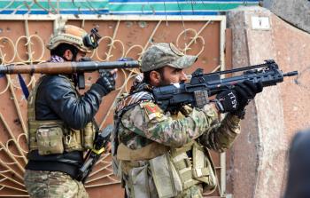 جانب من القوات العراقية المشاركة في المعركة ضد 