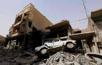 آثار القصف في سوريا (أ ف ب)