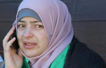 صورة أرشيفية لزوجة الشهيد مازن فقها 