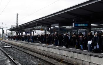 إضراب عمال السكك الحديد بألمانيا (أ ف ب)