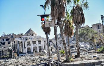 آثار قصف في سوريا (أ ف ب)