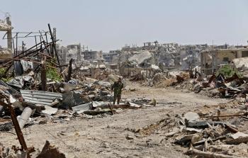 قصف في سوريا (أ ف ب )