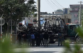 صورة من مكان الحادث - (أ ف ب)