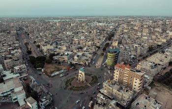 صورة جوية لميدان الشهداء بمدينة رفح (صورة أرشيفية)