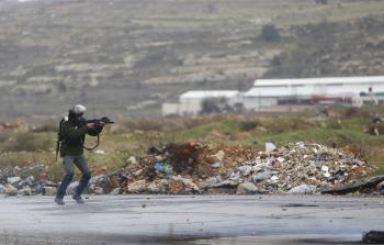 صورة من المواجهات اليوم في الضفة المحتلة