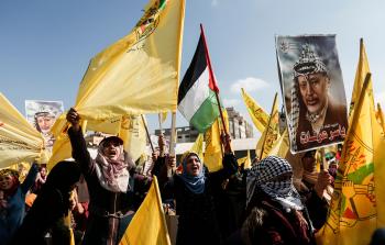 من مهرجان إحياء ذكرى أبا عمار (أ ف ب)