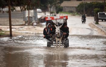 غزة أثناء المنخفض الجوي