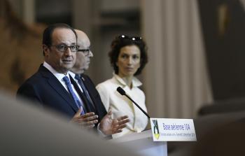 صورة أرشيفية للرئيس الفرنسي فرانسوا هولاند - (أ ف ب)