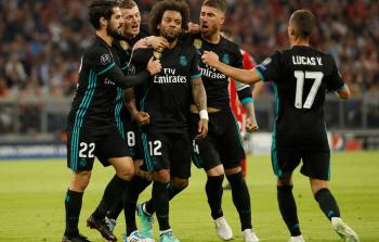 لاعبو ريال مدريد أمس (أ ف ب)