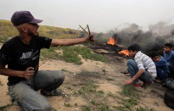 مواجهات بين قوات الاحتلال وفلسطينيين  (أ ف ب)